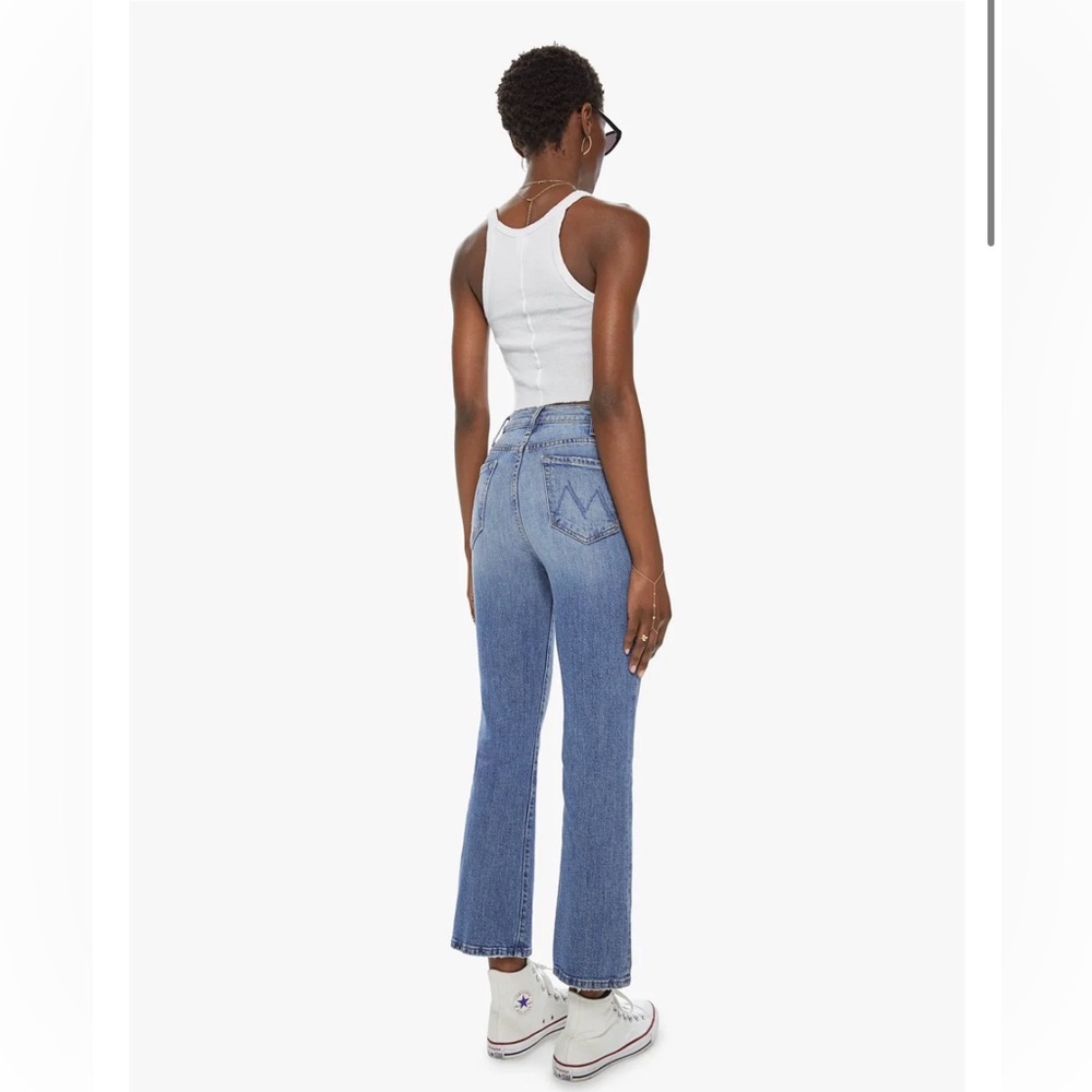 MOTHER Blue Ankle Cropped Jeans